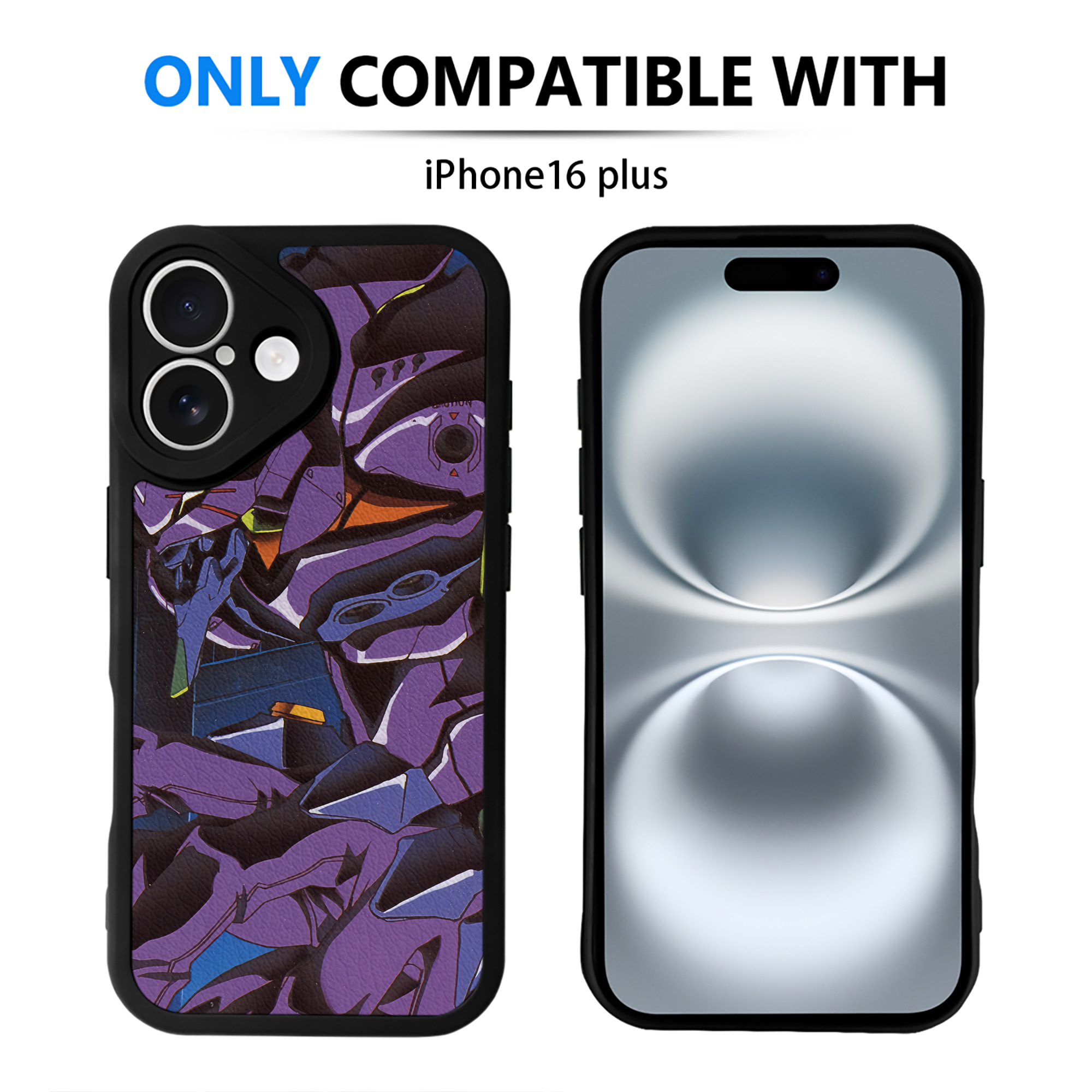 （画像用） EVA 新世紀エヴァンゲリオン 【iPhone 16シリーズ対応】シリコンスマホケース（レザー調） 材質：シリコン